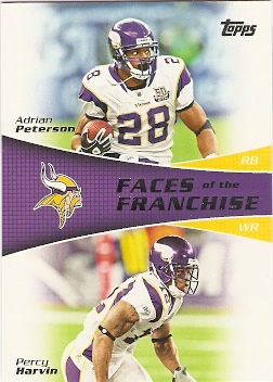 2011 Topps Faces of the Franchise #PH Adrian Peterson/Percy Harvin