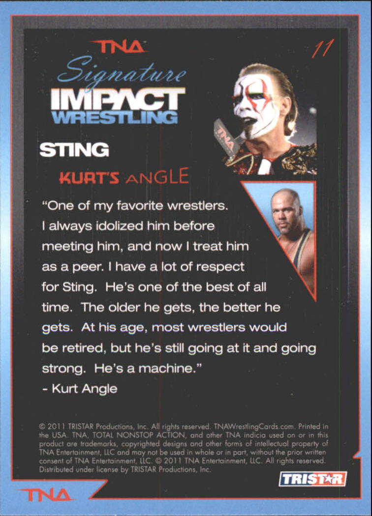 2011 TRISTAR TNA Signature Impact #11 Sting back image