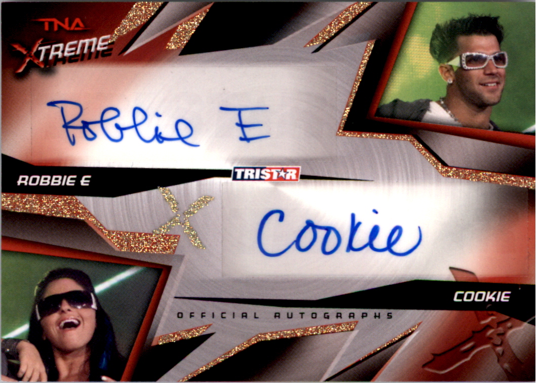 2011 TRISTAR TNA Signature Impact Dual Autographs Silver #24 Robbie E/Cookie