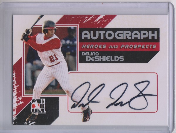 2011 ITG Heroes and Prospects Full Body Autographs Silver #DD Delino DeShields S2