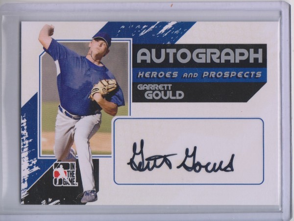 2011 ITG Heroes and Prospects Full Body Autographs Silver #GG Garrett Gould S2