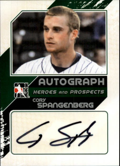2011 ITG Heroes and Prospects Close Up Autographs Silver #CSP2 Cory Spangenberg S2