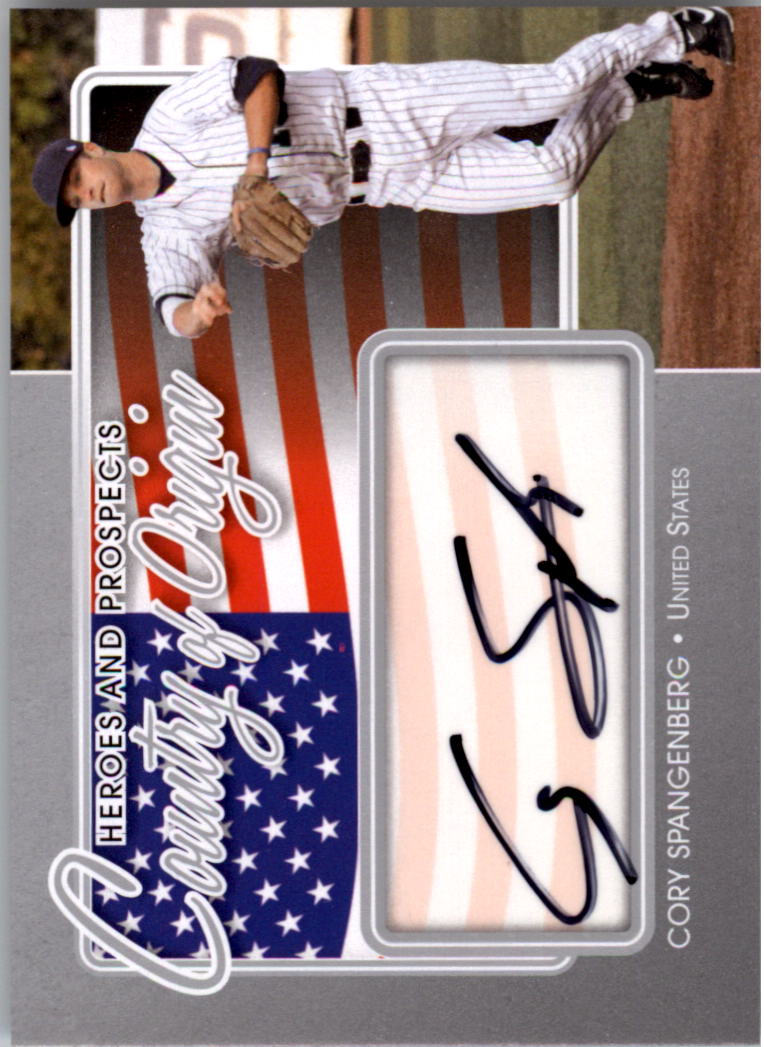 2011 ITG Heroes and Prospects Country of Origin Autographs Silver #CSP Cory Spangenberg S2