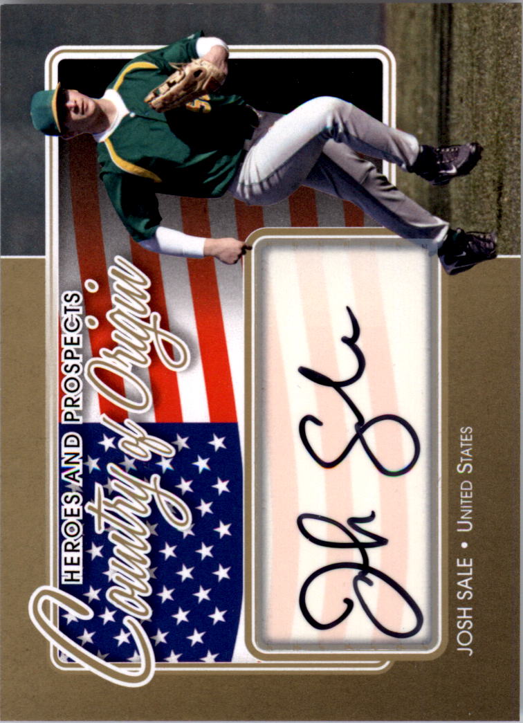 2011 ITG Heroes and Prospects Country of Origin Autographs Gold #JSA Josh Sale S2