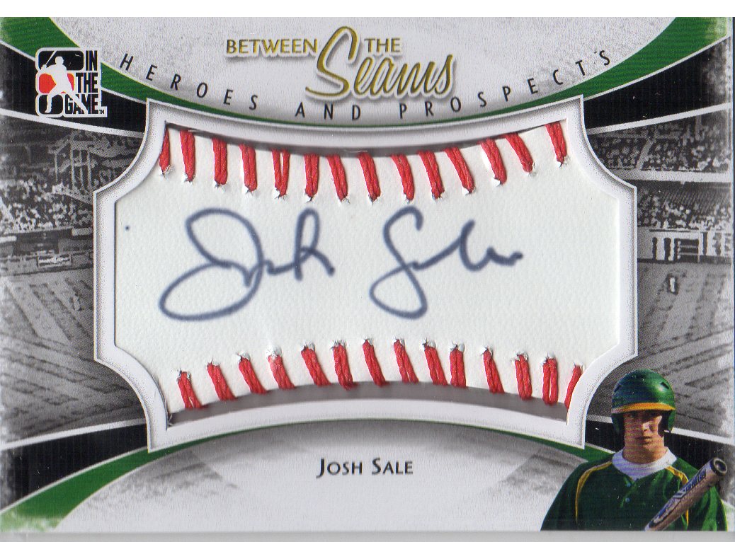 2011 ITG Heroes and Prospects Between the Seams Autographs Red #JSL Josh Sale S2