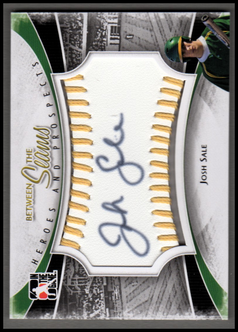 2011 ITG Heroes and Prospects Between the Seams Autographs Gold #JSL Josh Sale S2