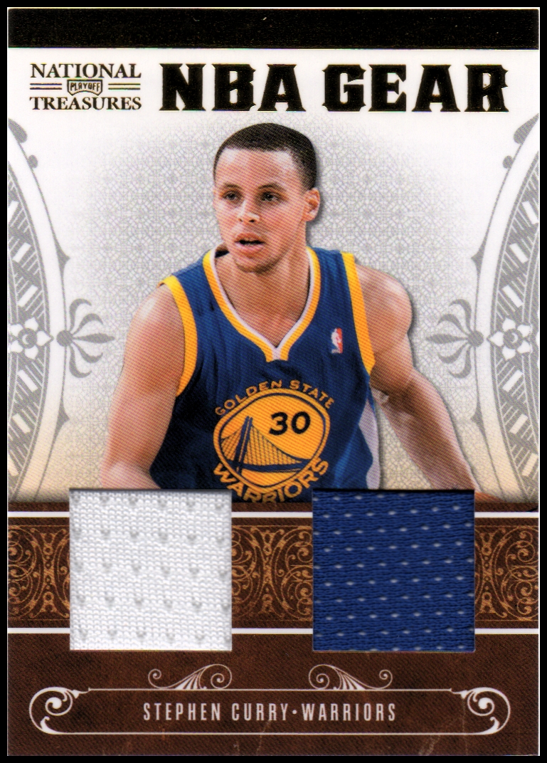 2010-11 Playoff National Treasures NBA Gear Dual #11 Stephen Curry/25