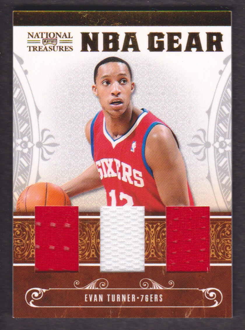2010-11 Playoff National Treasures NBA Gear Trios #6 Evan Turner/99