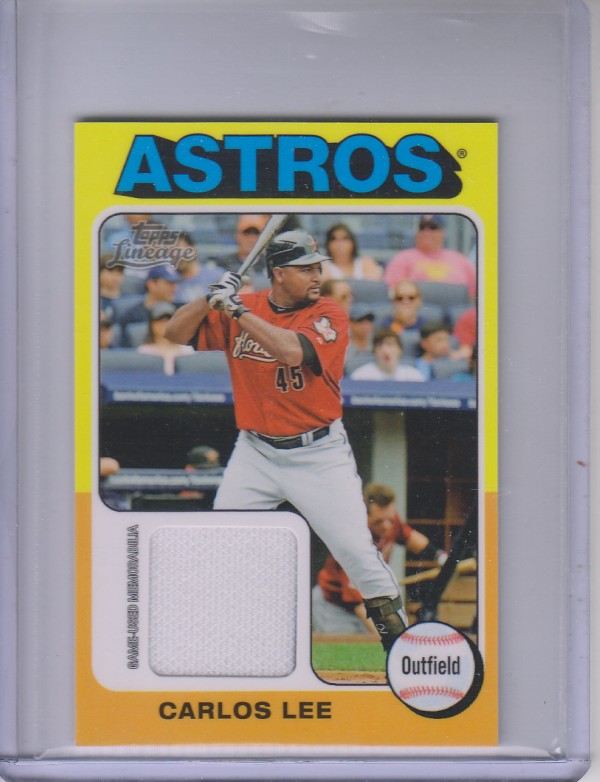 2011 Topps Lineage '75 Mini Relics #CL Carlos Lee