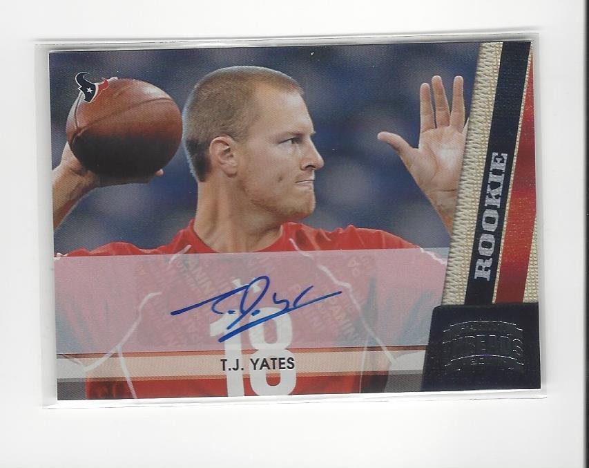 2011 Panini Threads Autographs Silver #245 T.J. Yates