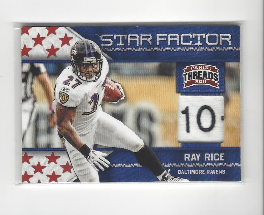 2011 Panini Threads Star Factor Materials Prime #22 Ray Rice/99