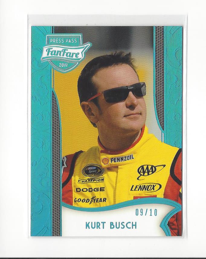 2011 Press Pass FanFare Sapphire #7 Kurt Busch