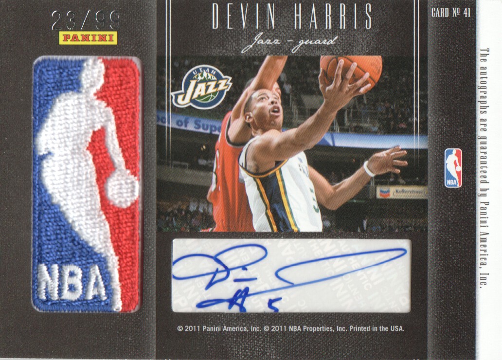 2010-11 Elite Black Box Passing the Torch Signatures #41 Darrell Griffith/99/Devin Harris back image