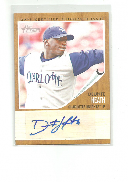 2011 Topps Heritage Minors Real One Autographs #DH Deunte Heath