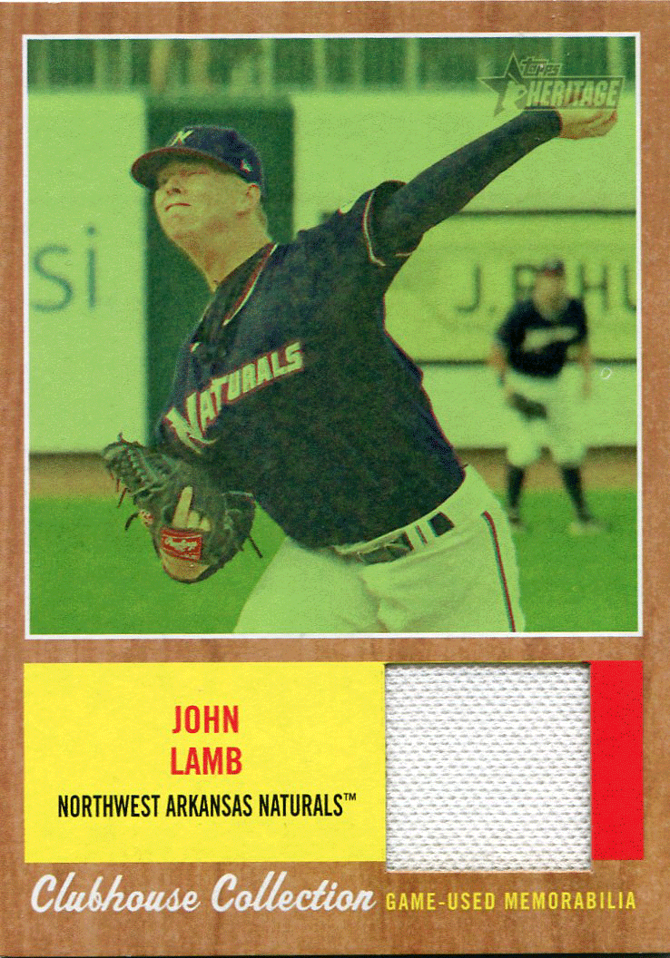 2011 Topps Heritage Minors Clubhouse Collection Relics Green Tint #JL John Lamb