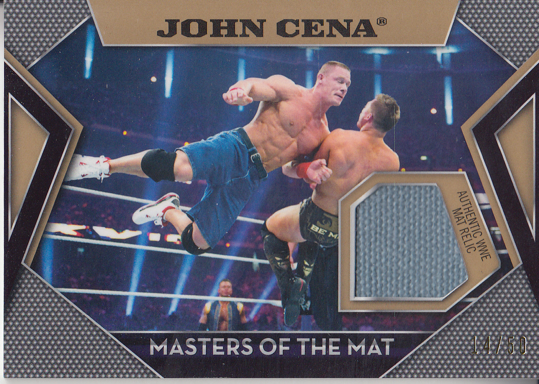 2011 Topps WWE Masters of the Mat Relics Gold #NNO John Cena