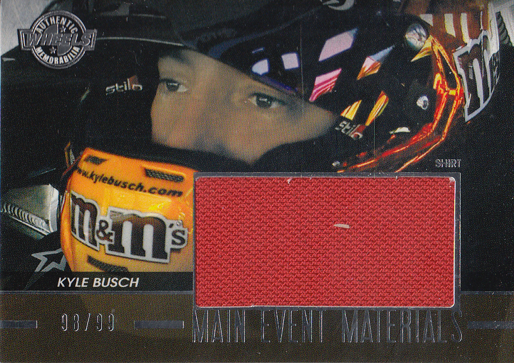 2011 Wheels Main Event Materials Silver #MEMKYB Kyle Busch