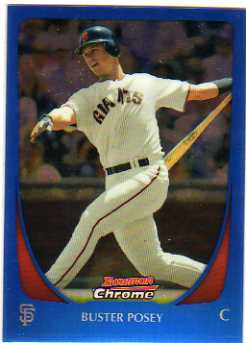 2011 Bowman Chrome Blue Refractors #1 Buster Posey