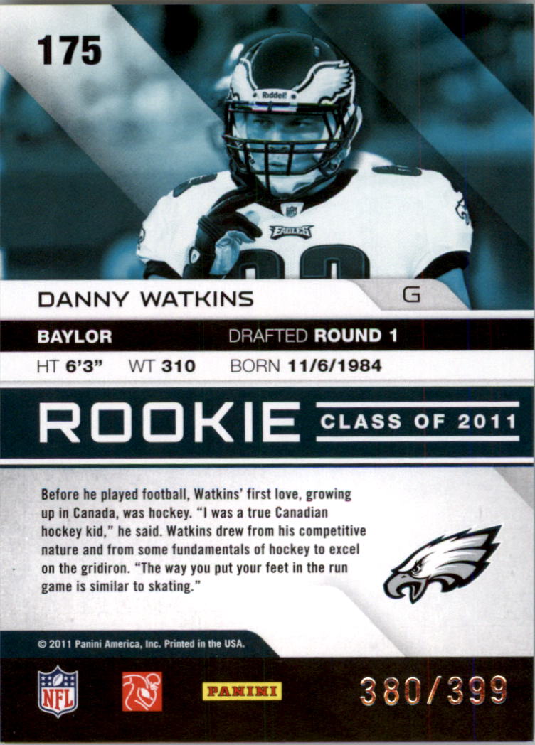2011 Absolute Memorabilia #175 Danny Watkins RC back image