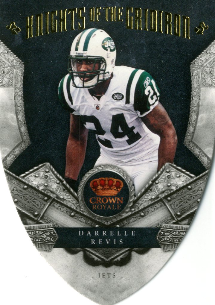 2011 Crown Royale Knights of the Gridiron Gold #10 Darrelle Revis