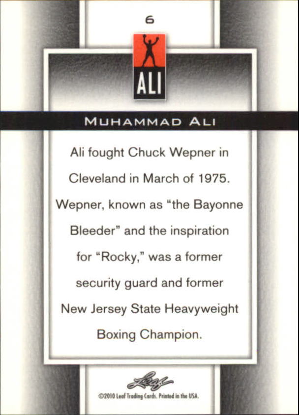 2011 Leaf Muhammad Ali Metal Prismatic Silver #6 Muhammad Ali back image