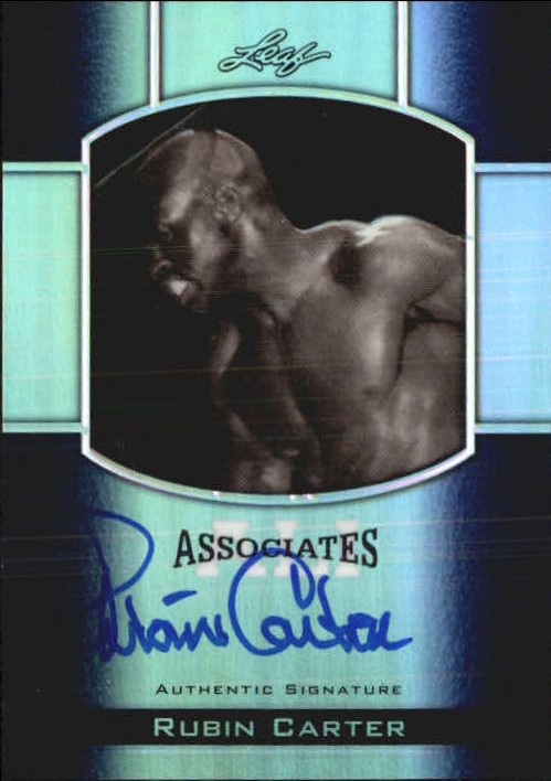 2011 Leaf Muhammad Ali Metal Associates Autographs Prismatic Blue #AAUM2 Rubin Carter