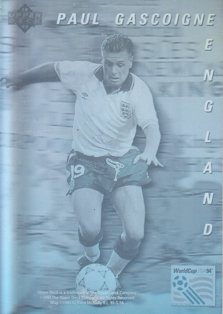 1993 Upper Deck World Cup 94 Preview Holograms #5 Paul Gascoigne