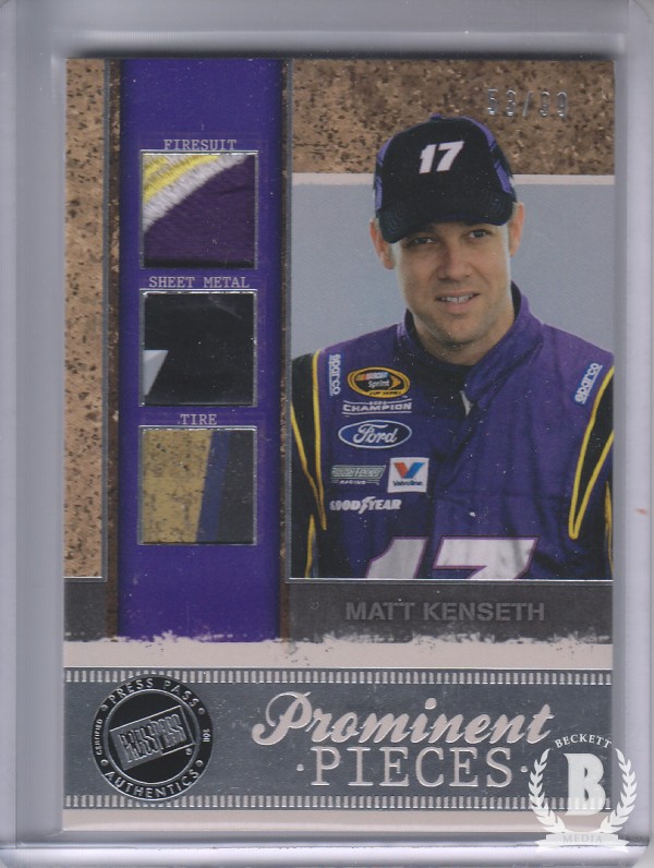 2011 Press Pass Legends Prominent Pieces Silver #PPMK Matt Kenseth/99 