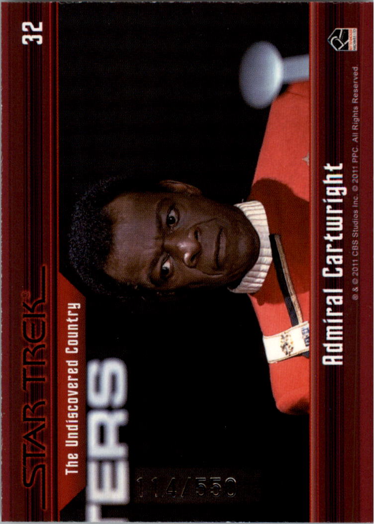 2011 Rittenhouse Star Trek Movies Heroes and Villains #32 Admiral Cartwright/in Star Trek VI: The Undiscovered Country back image