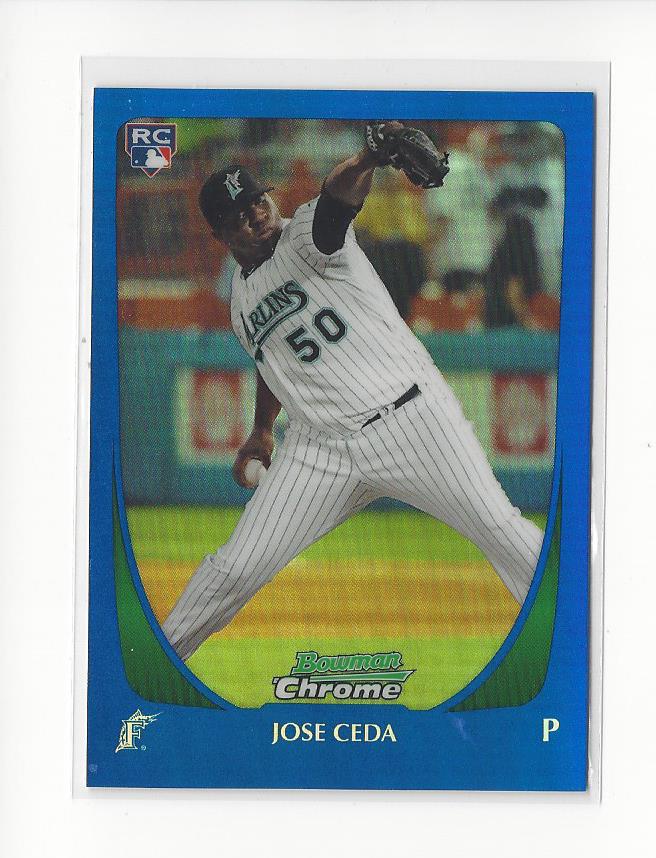 2011 Bowman Chrome Draft Blue Refractors #16 Jose Ceda