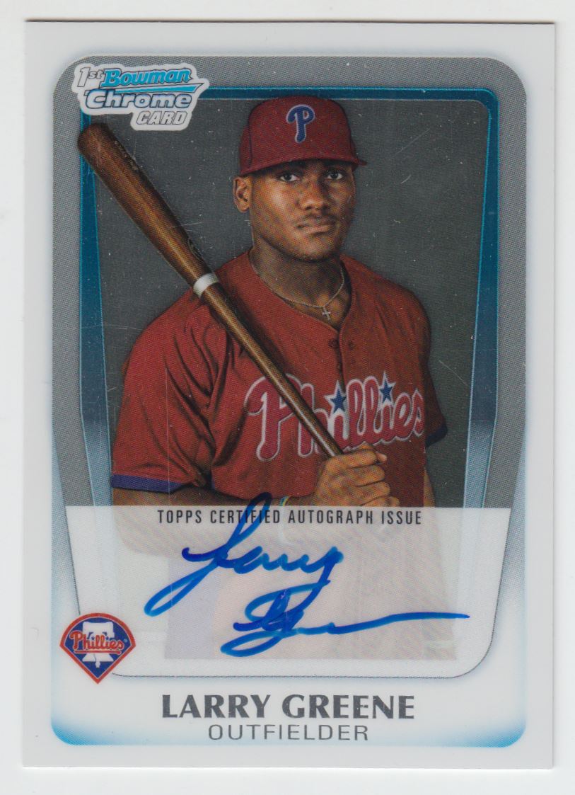 2011 Bowman Chrome Draft Prospect Autographs Refractors #LG Larry Greene