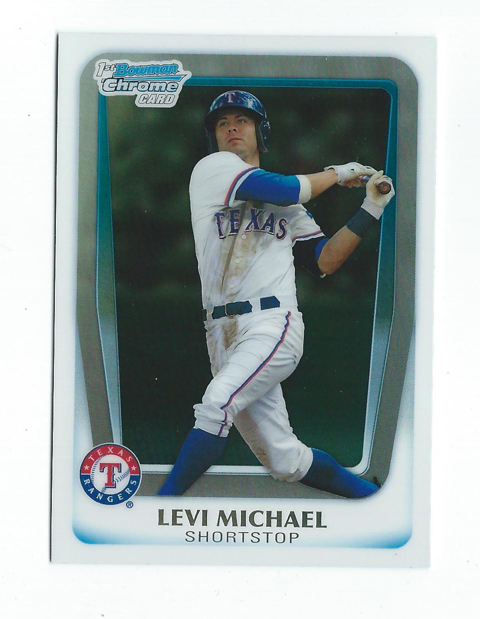 2011 Bowman Chrome Draft Prospects Refractors #BDPP61 Levi Michael