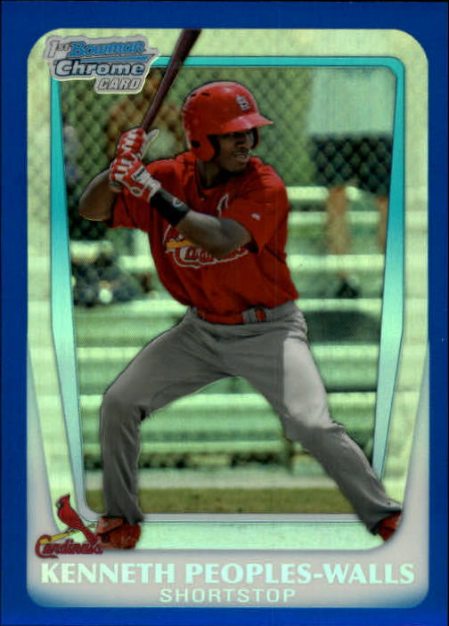 2011 Bowman Chrome Draft Prospects Blue Refractors #BDPP7 Kenneth Peoples-Walls