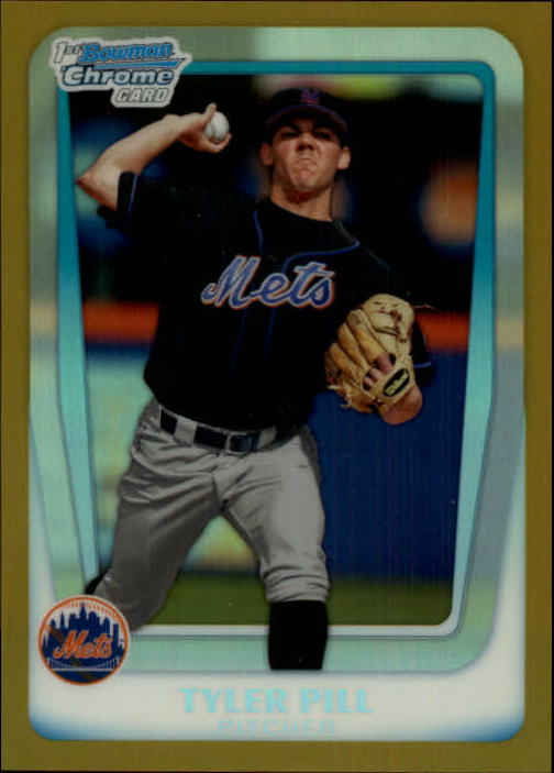 2011 Bowman Chrome Draft Prospects Gold Refractors #BDPP17 Tyler Pill