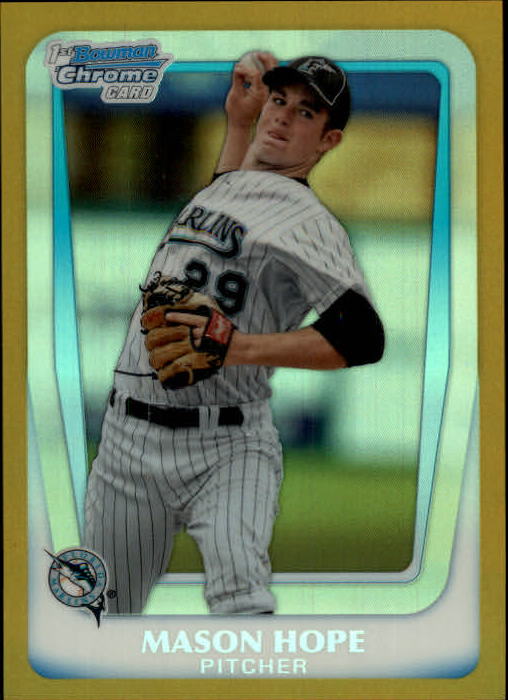 2011 Bowman Chrome Draft Prospects Gold Refractors #BDPP45 Mason Hope