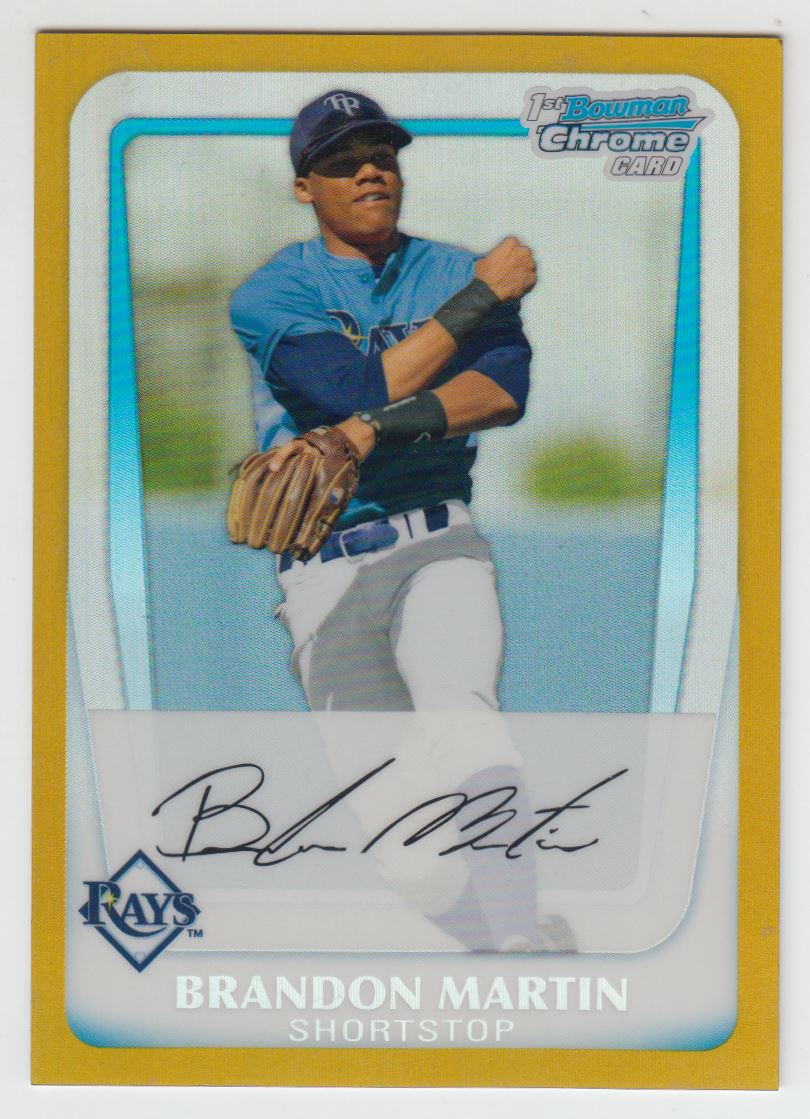 2011 Bowman Chrome Draft Prospects Gold Refractors #BDPP55 Brandon Martin