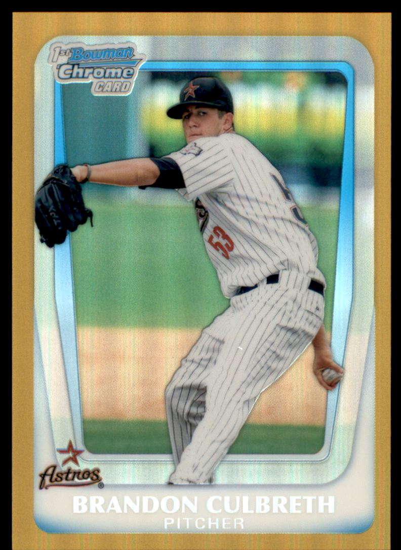 2011 Bowman Chrome Draft Prospects Gold Refractors #BDPP64 Brandon Culbreth