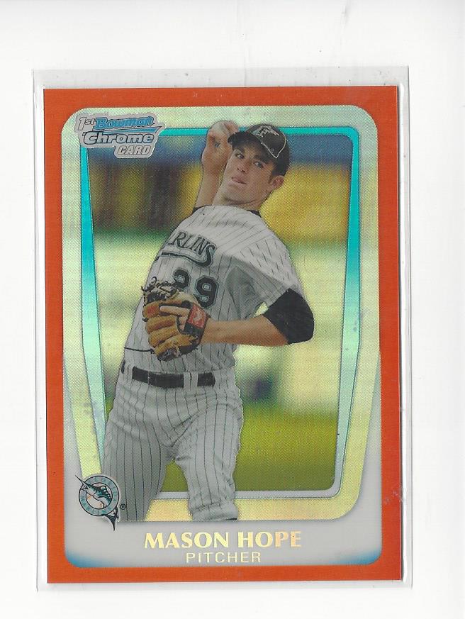 2011 Bowman Chrome Draft Prospects Orange Refractors #BDPP45 Mason Hope