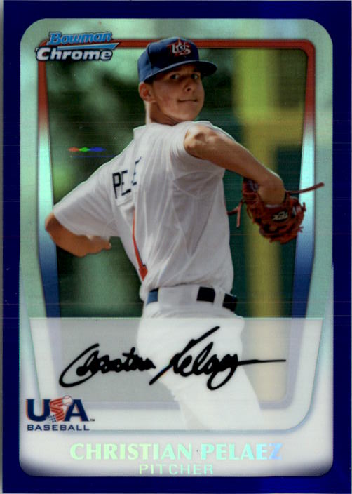 2011 Bowman Chrome Draft Prospects Purple Refractors #BDPP104 Christian Pelaez