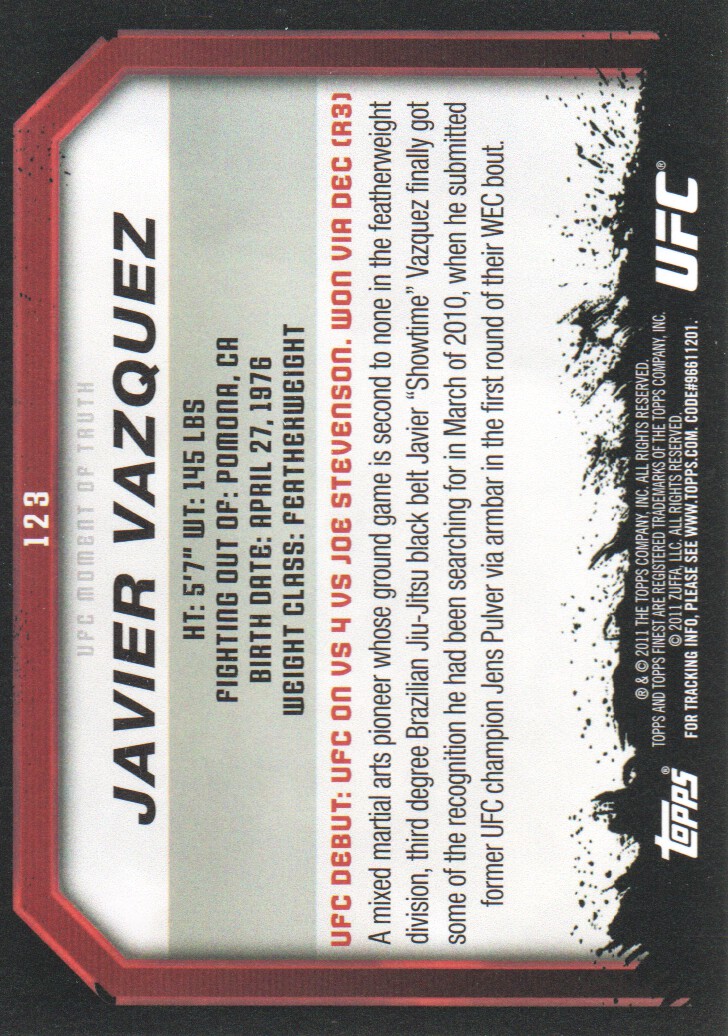 2011 Topps UFC Moment of Truth BASE MMA Cards Pick from List - Picture 149 of 275
