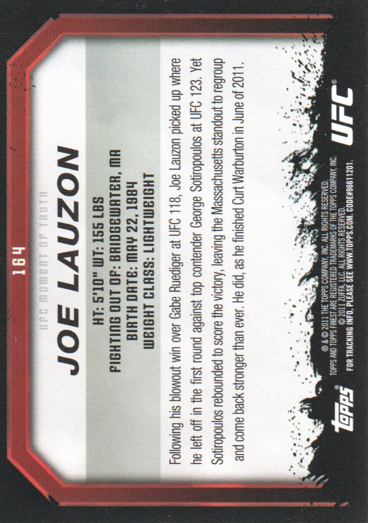 2011 Topps UFC Moment of Truth BASE MMA Cards Pick from List - Picture 197 of 275