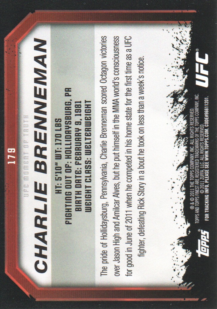 2011 Topps UFC Moment of Truth BASE MMA Cards Pick from List - Picture 221 of 275