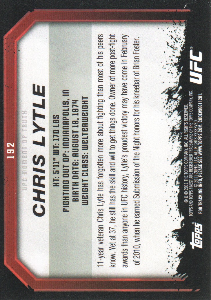 2011 Topps UFC Moment of Truth BASE MMA Cards Pick from List - Picture 237 of 275