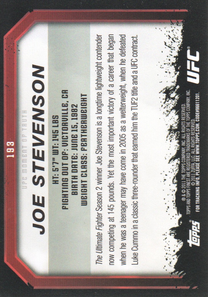 2011 Topps UFC Moment of Truth BASE MMA Cards Pick from List - Picture 239 of 275