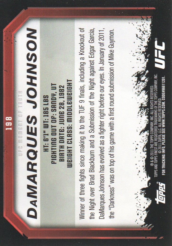 2011 Topps UFC Moment of Truth BASE MMA Cards Pick from List - Picture 247 of 275