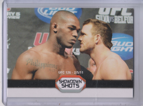 2011 Topps UFC Moment of Truth Showdown Shots Black #SSJB Jon Jones/Ryan Bader UFC 126