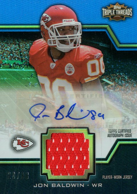 2011 Topps Triple Threads Autographed Unity Relics #TTUAR21 Jon Baldwin