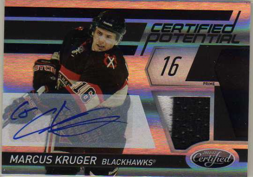 2011-12 Certified Potential Materials Autographs Prime #10 Marcus Kruger