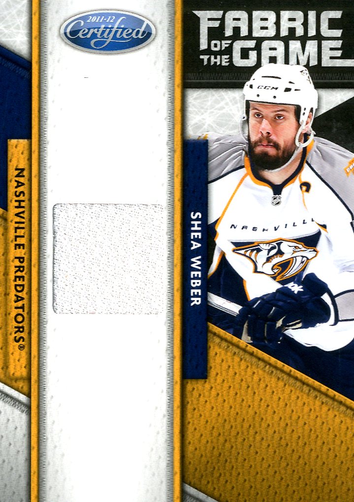 2011-12 Certified Fabric of the Game #85 Shea Weber/99
