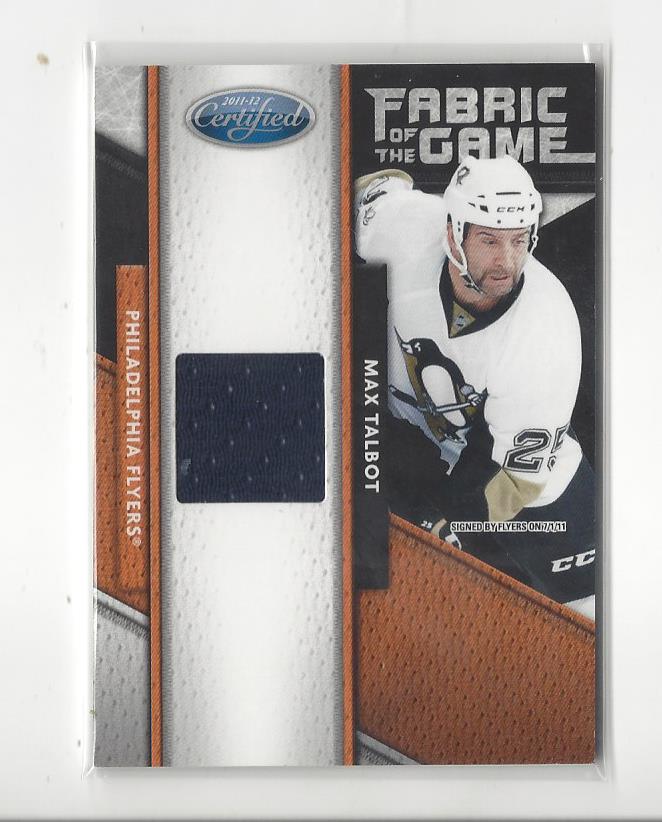 2011-12 Certified Fabric of the Game #121 Max Talbot/399